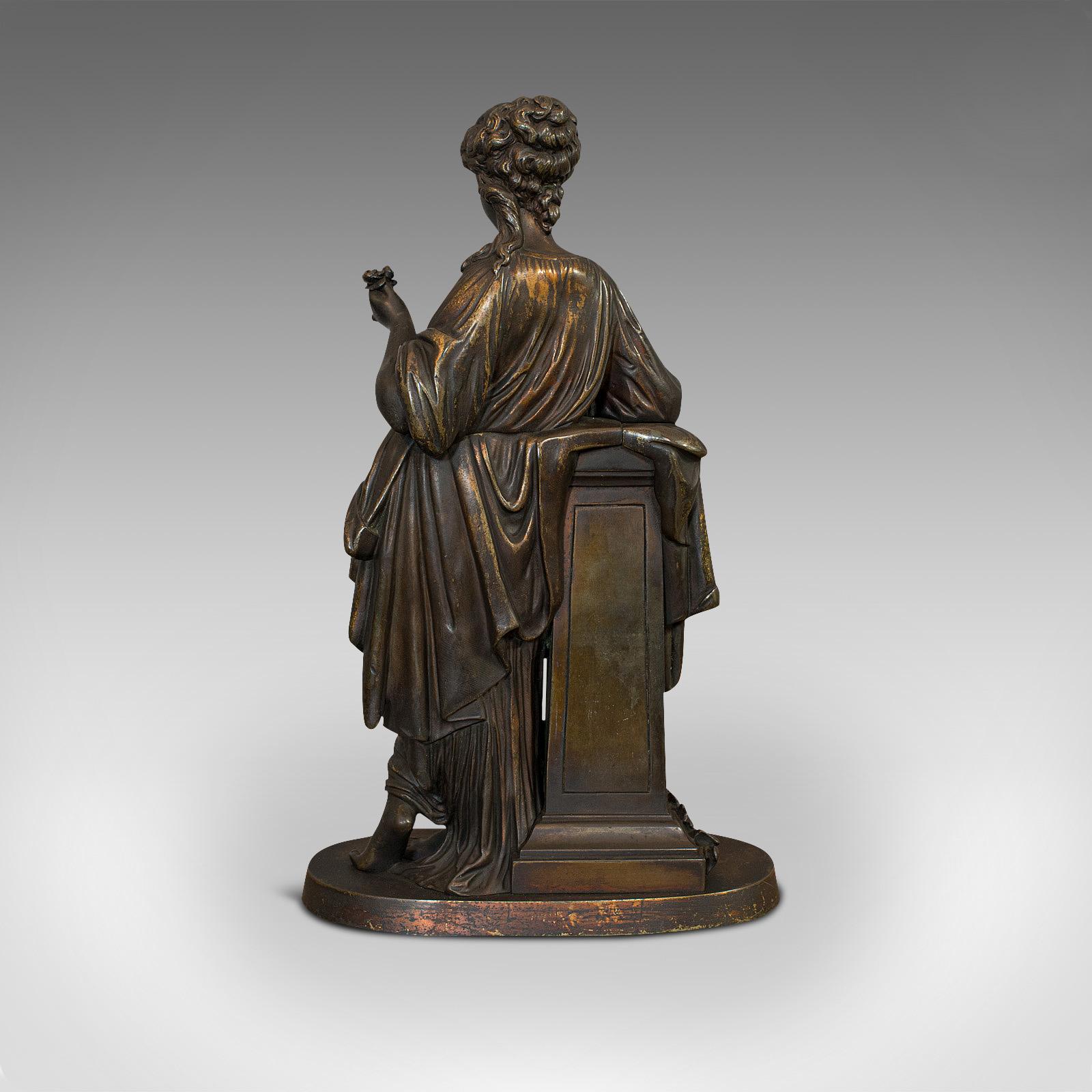 Antique Bronze Figure, French, Female, Art Nouveau, After Moreau, circa 1920 For Sale 2