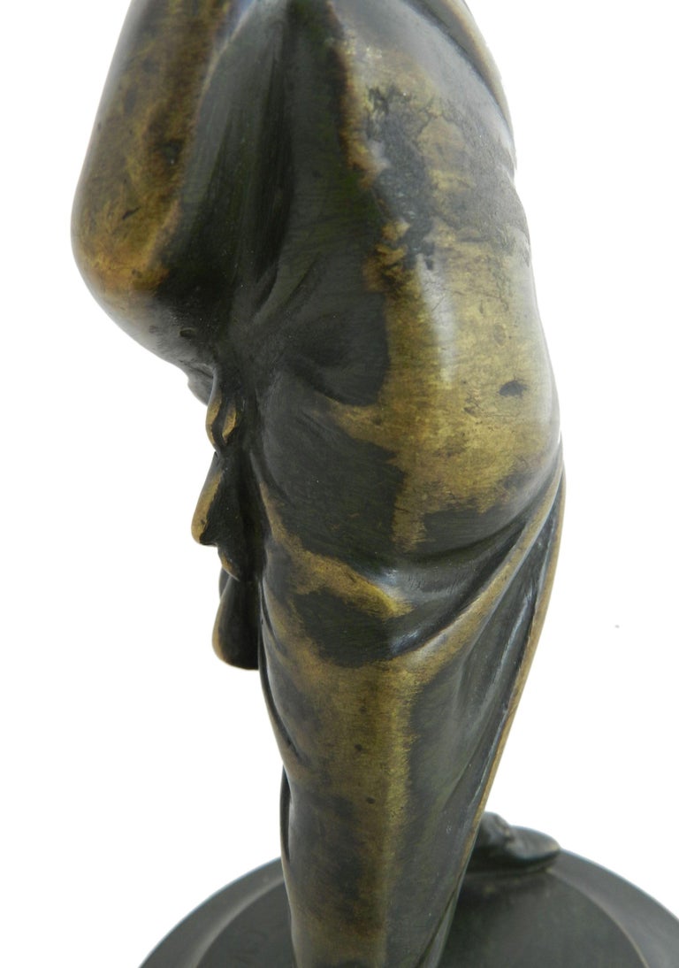 Belle Époque Antique Bronze Figure Statue French Late 19th Century Free Shipping For Sale