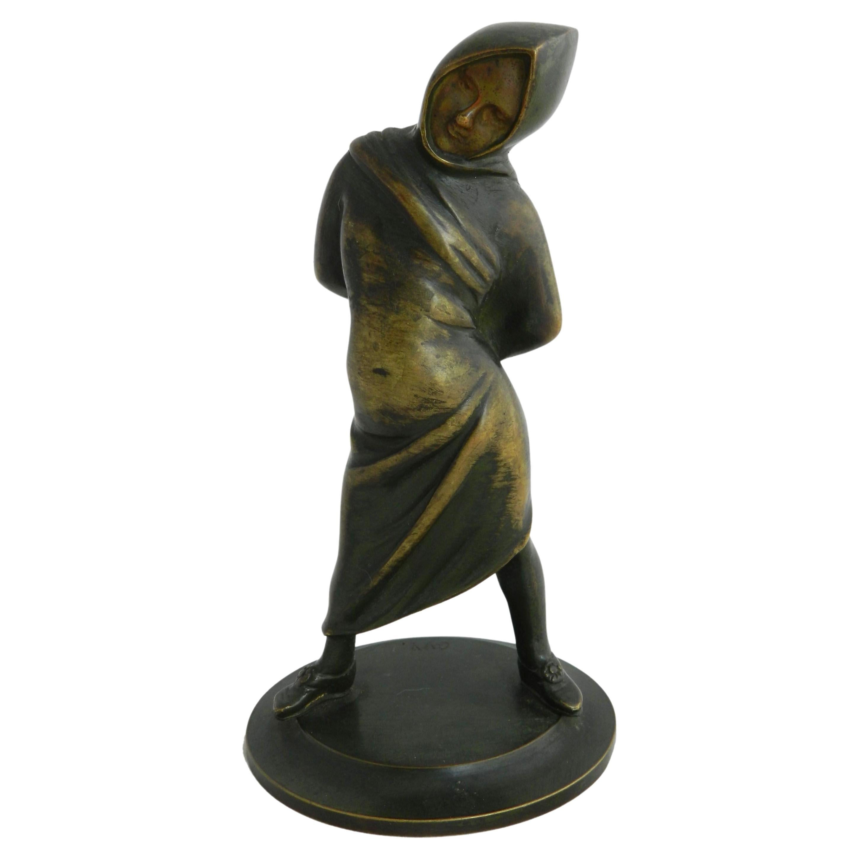 Antike Bronzefigurenstatue, Französisch, spätes 19. Jahrhundert, kostenloser Versand