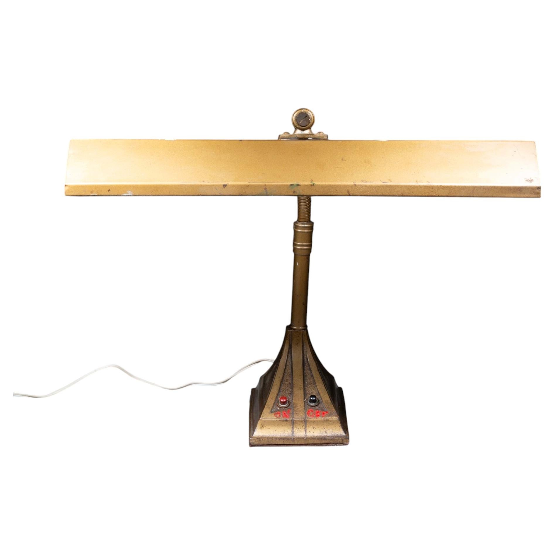 Antique Bronze Finish Desk Lamp c.1940 For Sale