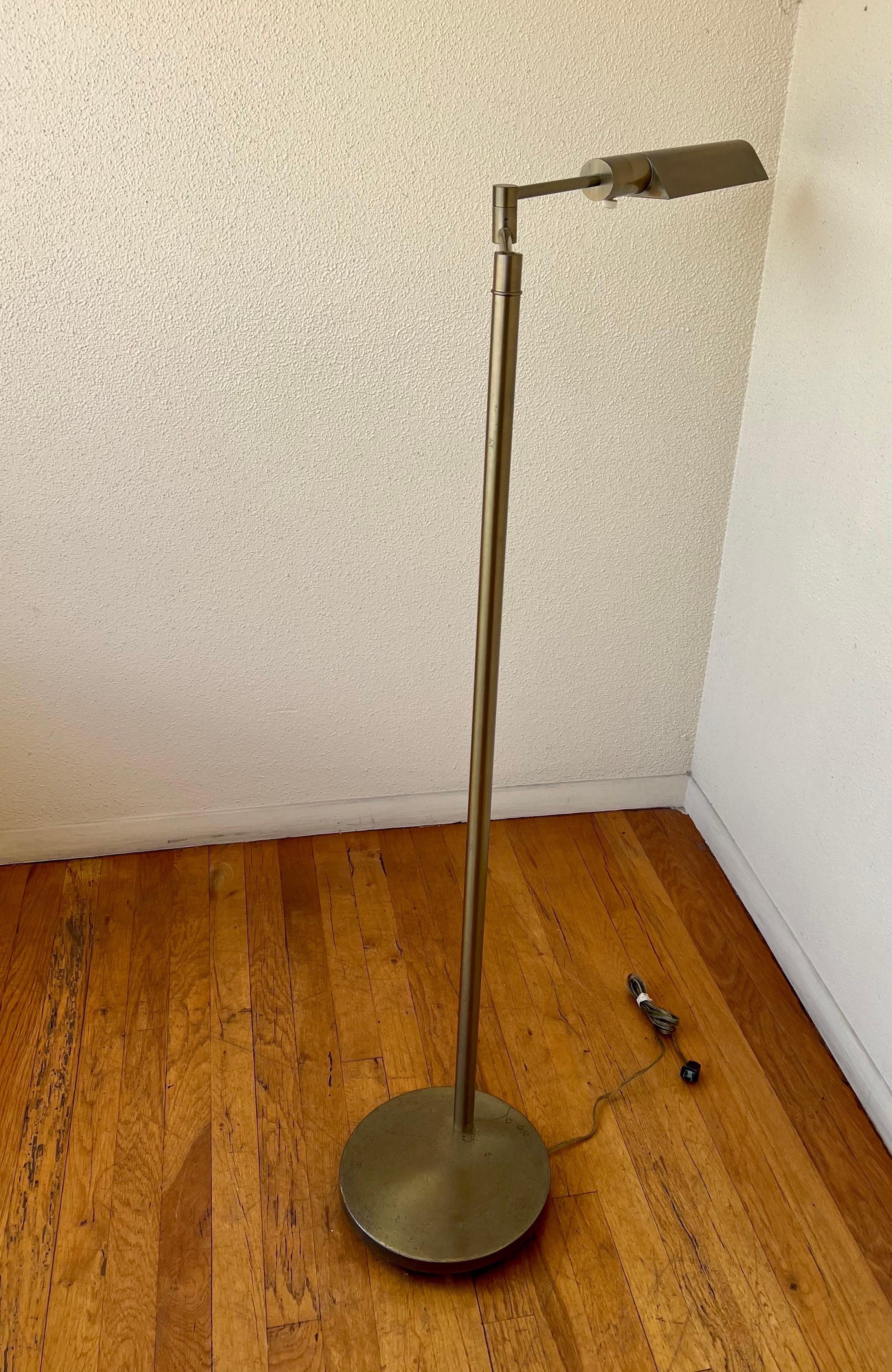 Antique Bronze Finish Multi-Directional Floor Lamp by Casella Lighting C1230 In Good Condition For Sale In San Diego, CA