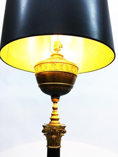 Dutch antique bronze floor lamp, circa 1870