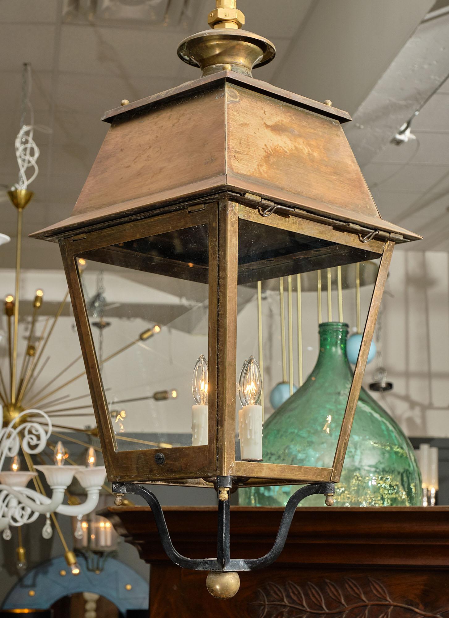 Late 19th Century Antique Bronze French Lantern