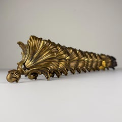 Tirador de mueble antiguo de bronce, Italia, Años 30, Decoración vintage para el hogar