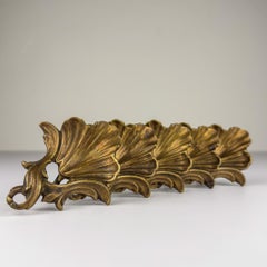 Tiradores antiguos de bronce para muebles, Italia, Años 30, Juego de 5, Decoración vintage para el hogar
