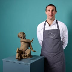 Antique Bronze Garden Fountain Depicting a Boy