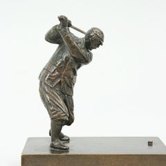 Antique Bronze Golf Figure