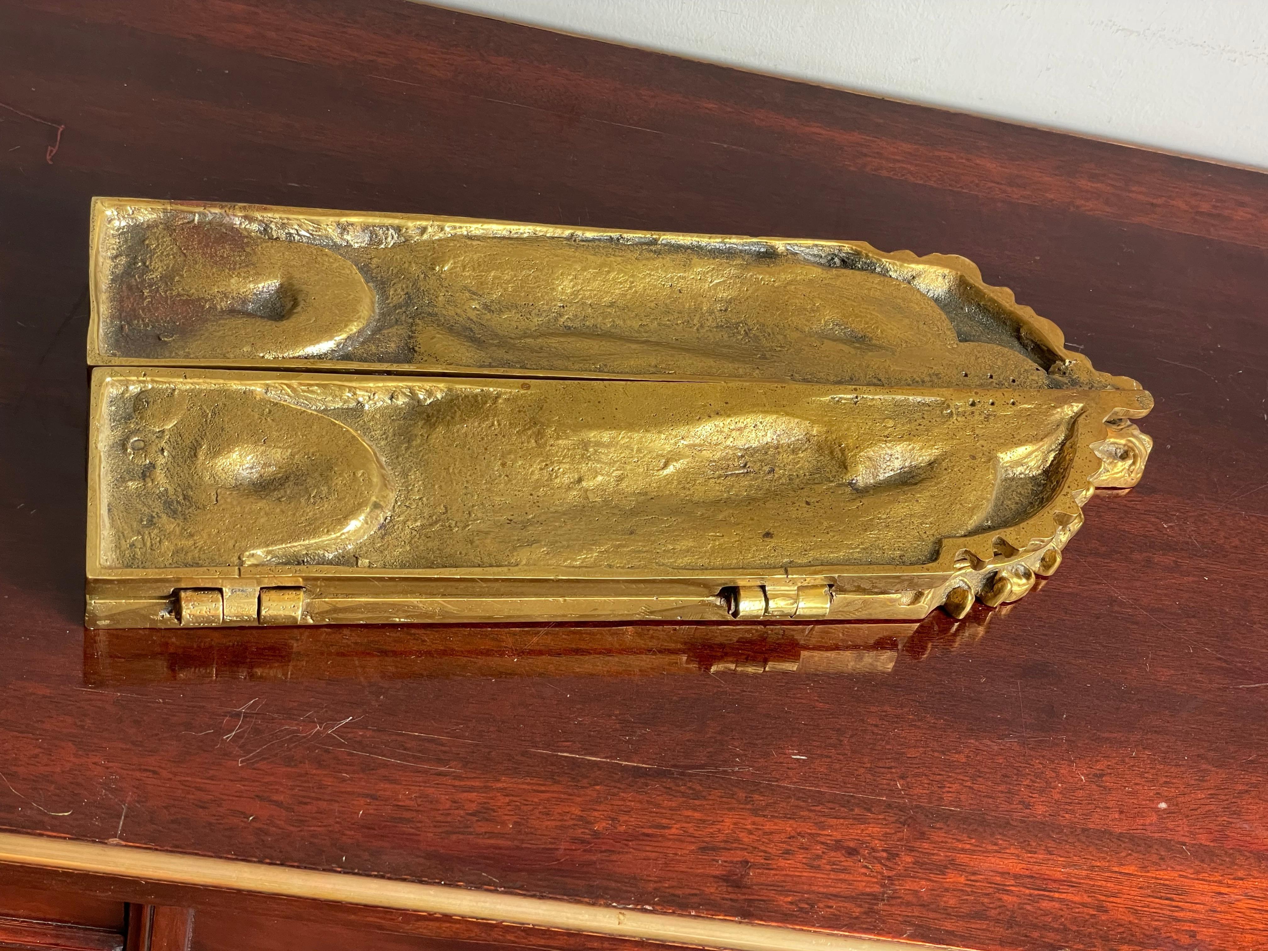 Antiguo Bronce Gótico Renacimiento Religioso Tríptico Hogar Santuario Resurrección Jesús 10