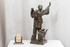 Antique Bronze Grouping of a Pierrot Conducting Several Kitty Cats