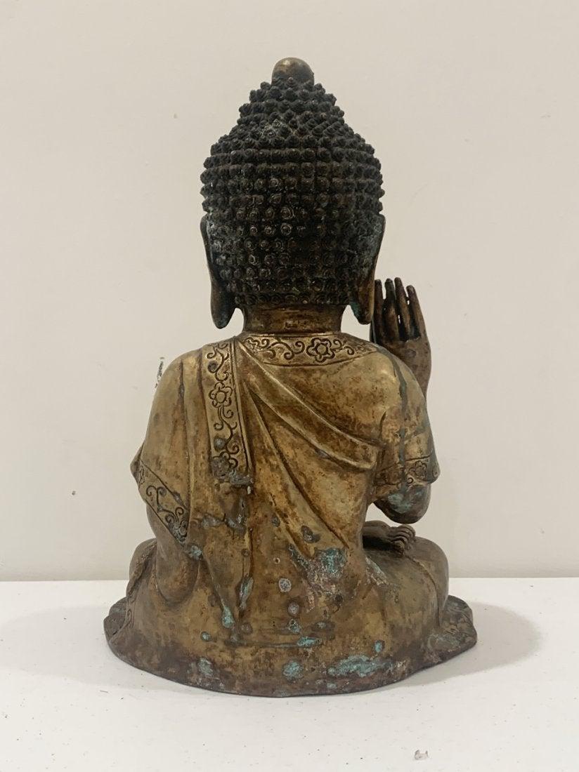 Antiker hinduistischer Buddha aus Bronze im Angebot 3