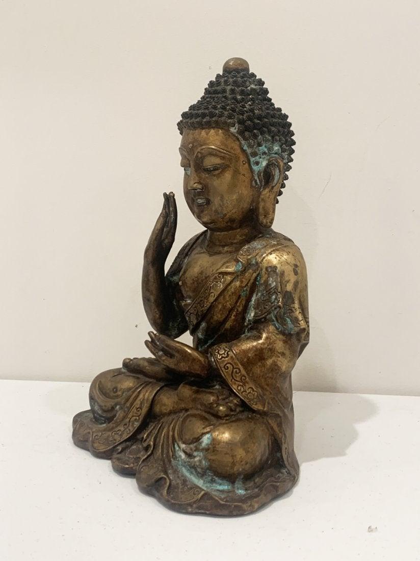 Antiker hinduistischer Buddha aus Bronze im Angebot 5