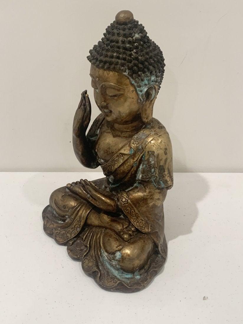 Antiker hinduistischer Buddha aus Bronze im Angebot 6