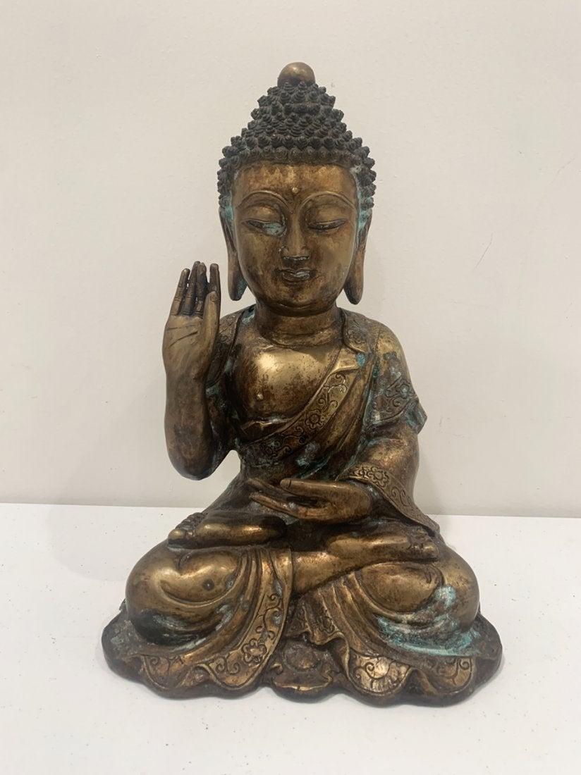Antiker hinduistischer Buddha aus Bronze im Angebot 7