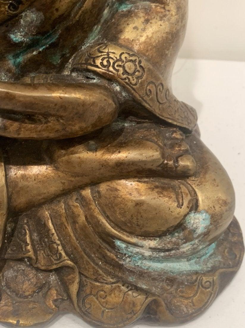 Antiker hinduistischer Buddha aus Bronze (Indisch) im Angebot