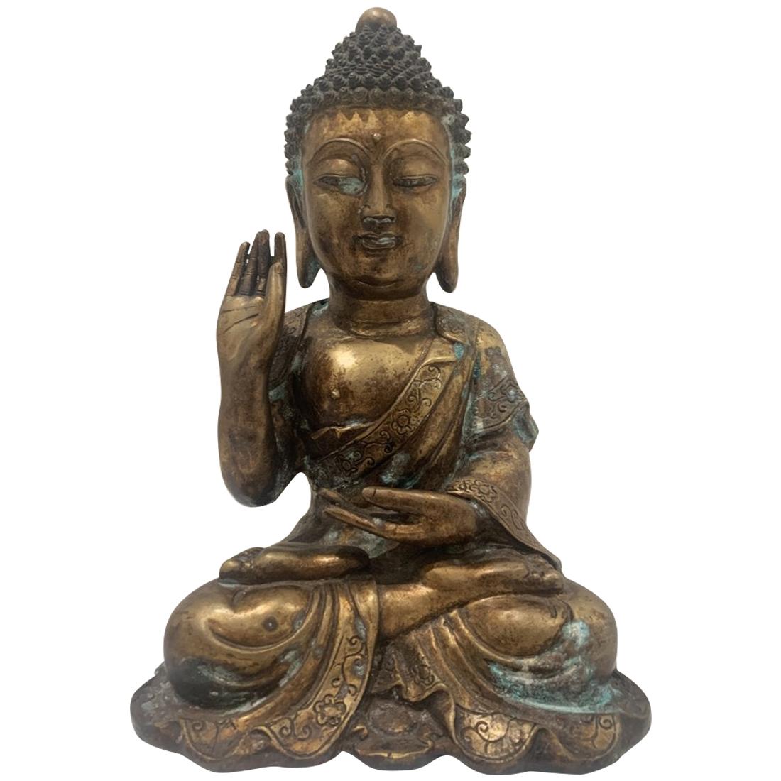 Bouddha hindou ancien en bronze
