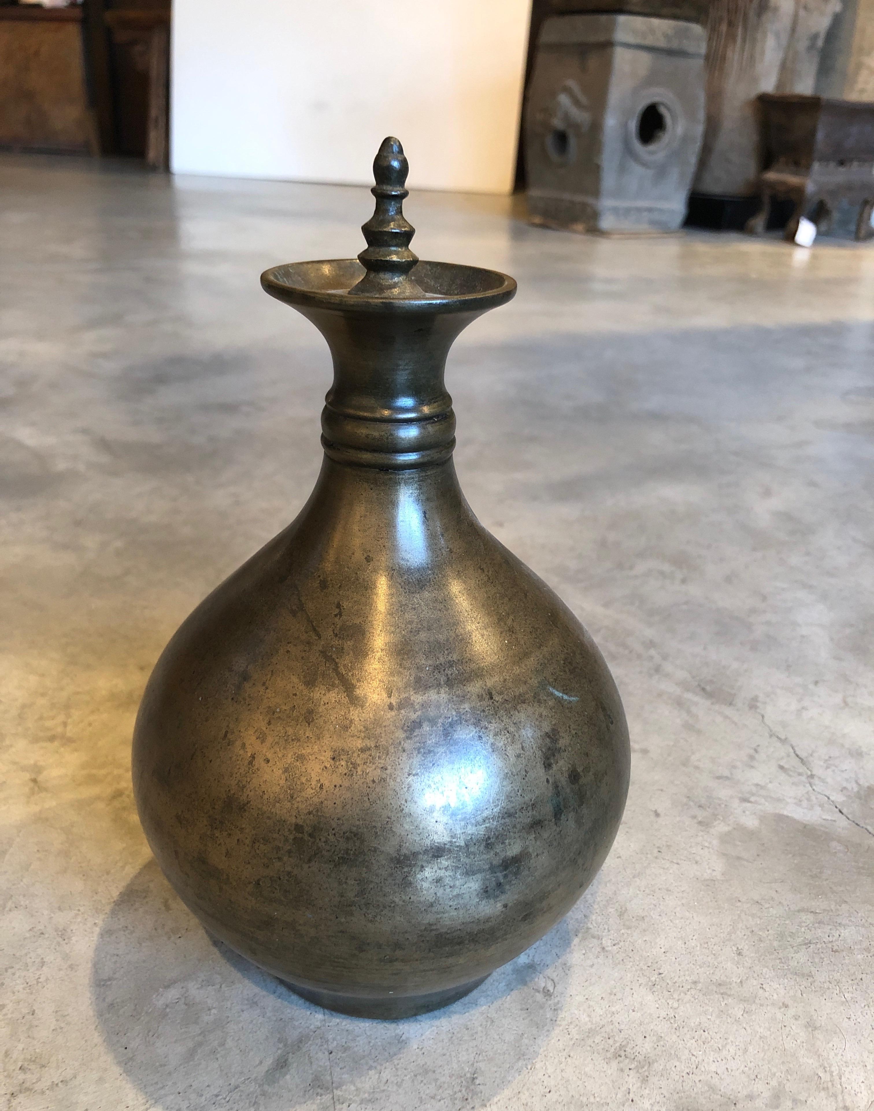 Antique Bronze Holy Water Container For Sale 2