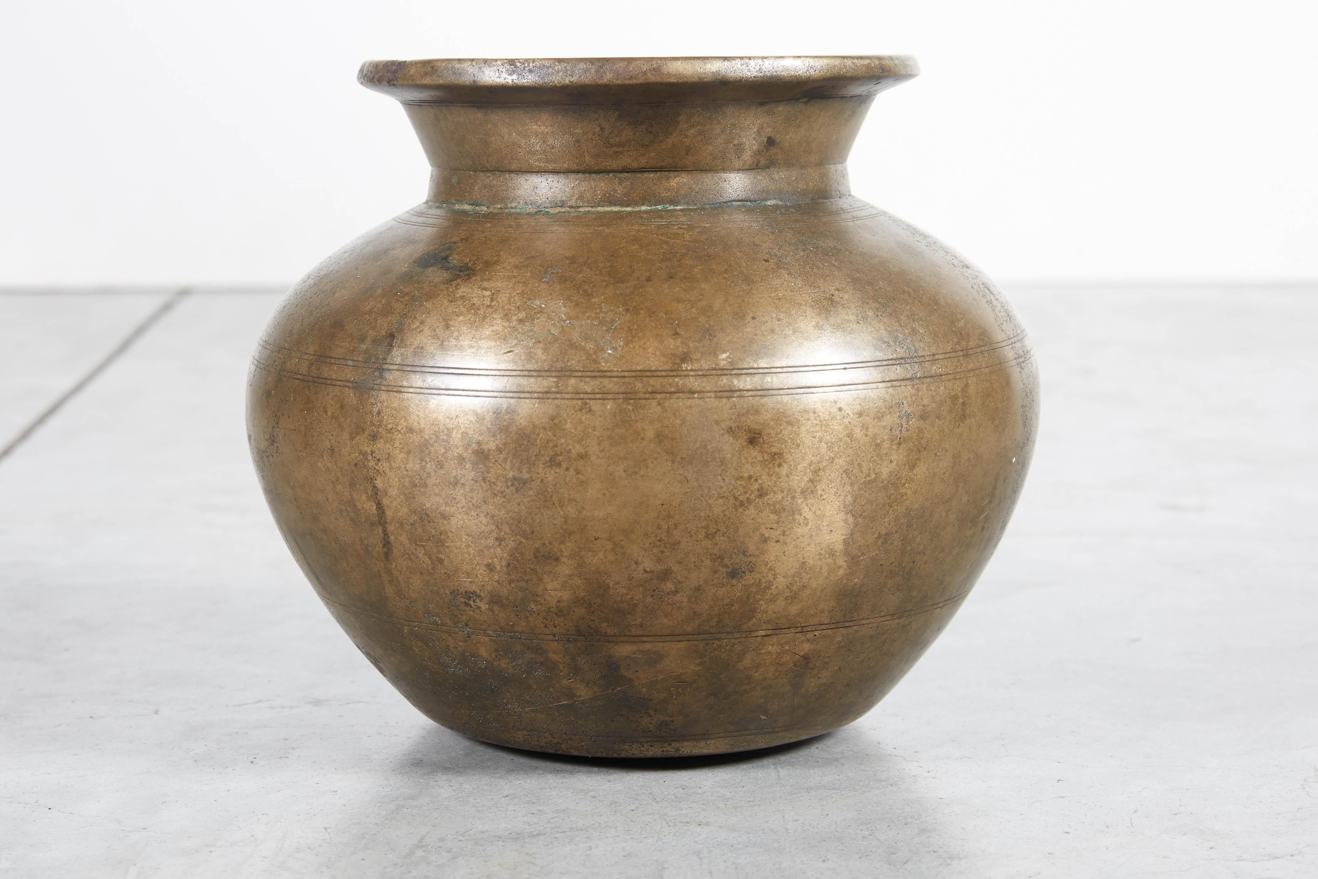 Antique Bronze Holy Water Vessel from Nepal 1