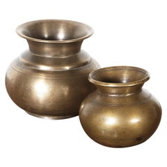 Antique Bronze Holy Water Vessels from Nepal