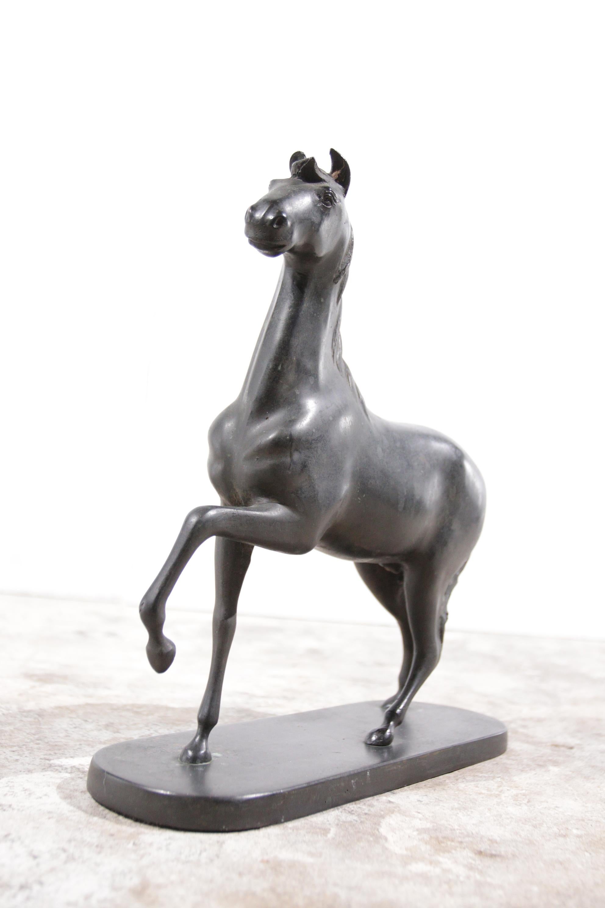 Antique Bronze Horse in the wind Ca 1930 8