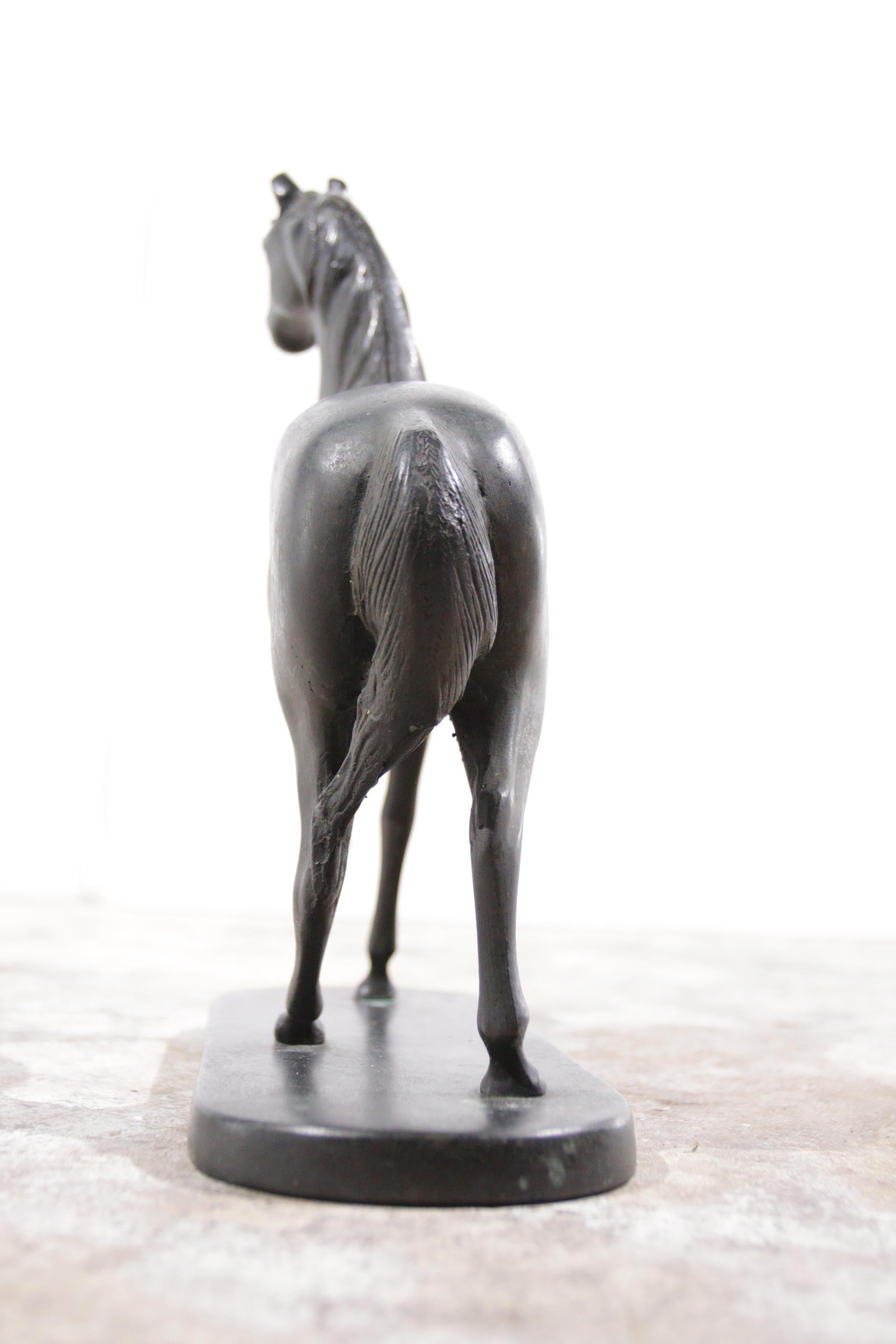 Antique Bronze Horse in the wind Ca 1930 1