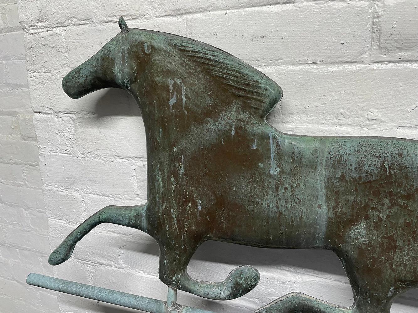 Antike Bronze Pferd Wetterfahne (amerikanisch) im Angebot