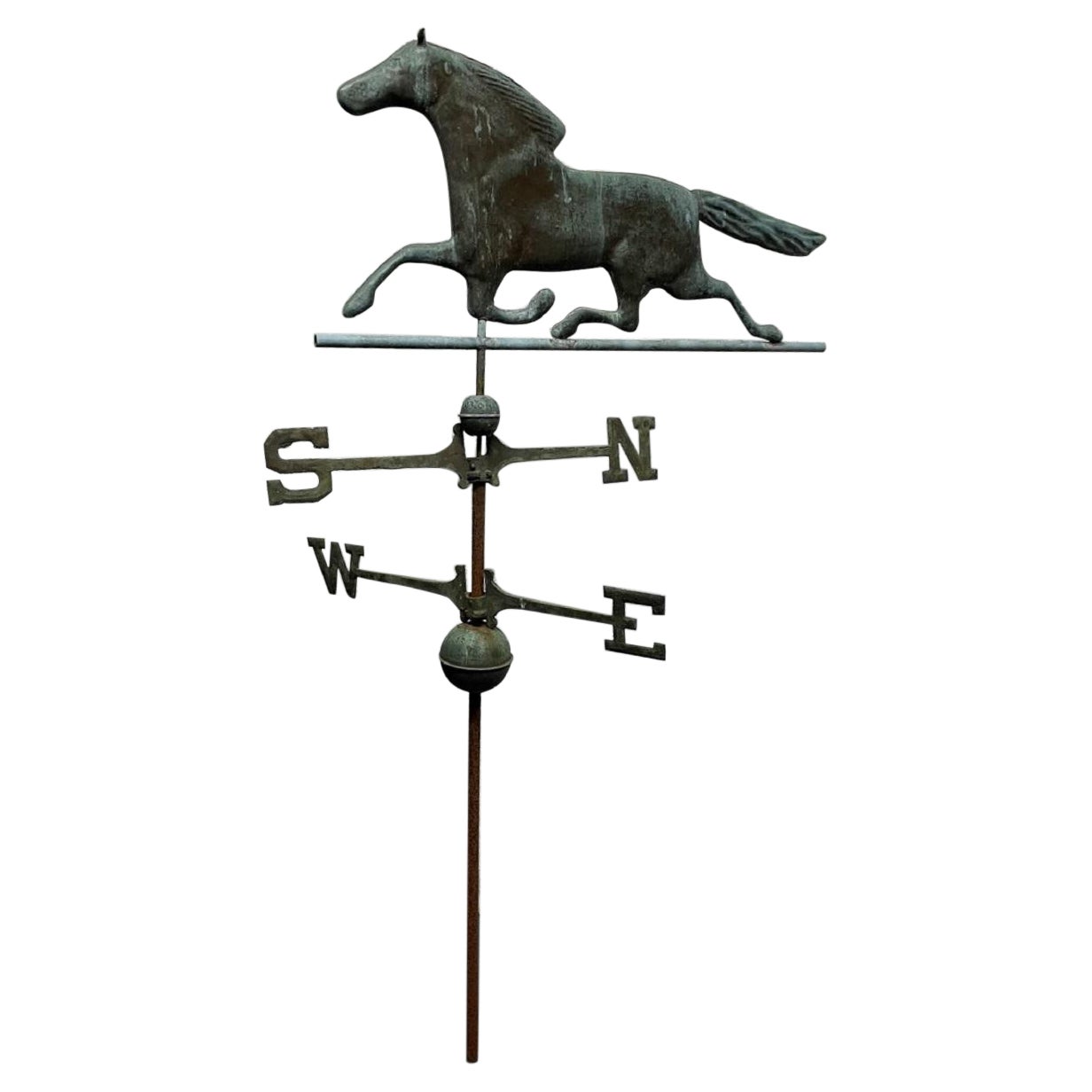 Veleta Caballo Bronce Antiguo