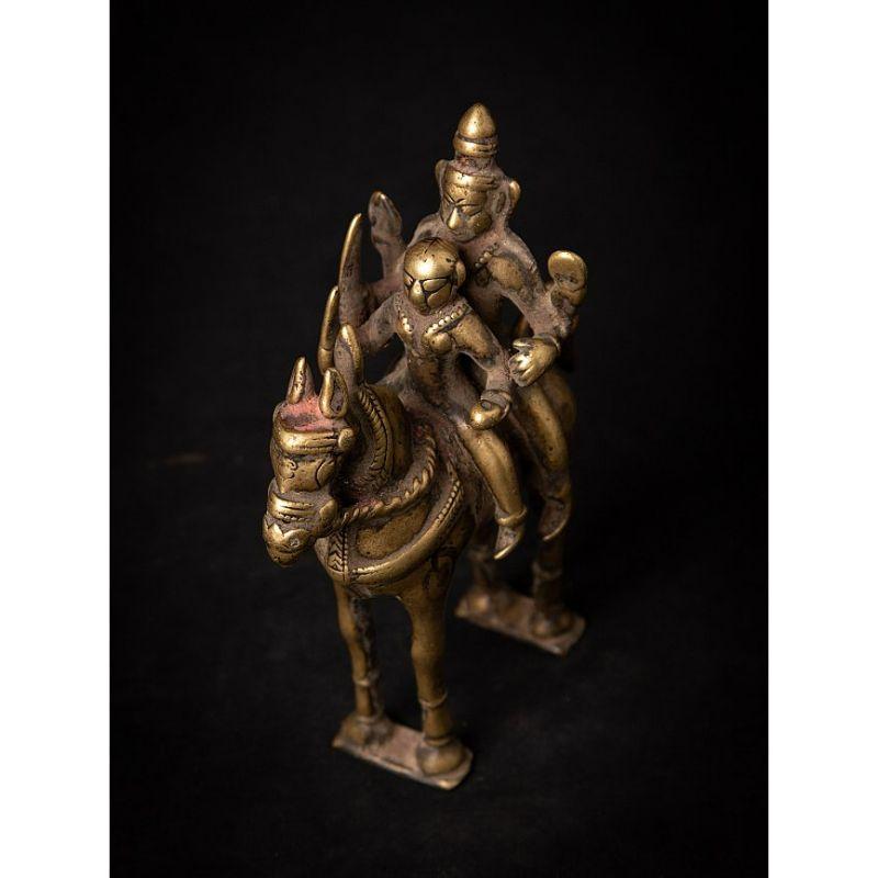 Cheval en bronze antique avec cavalier de l'Inde de l'Inde en vente 7