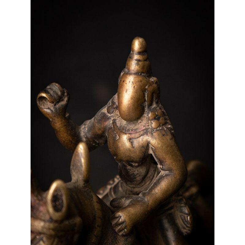 Antikes Bronzepferd mit Reiter aus Indien aus Indien im Angebot 9