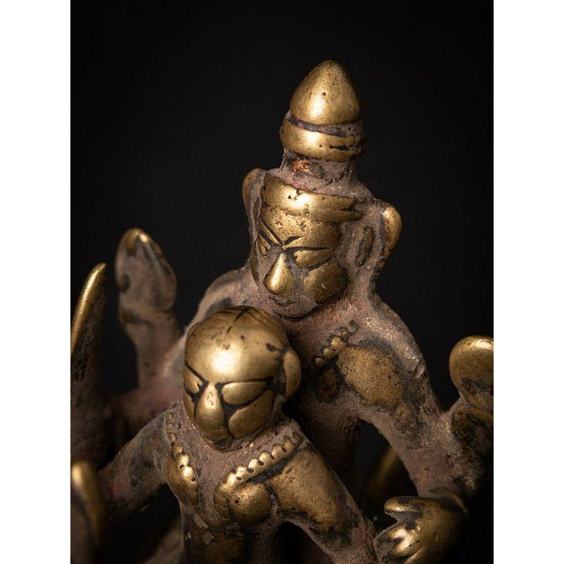 Cheval en bronze antique avec cavalier de l'Inde de l'Inde en vente 8