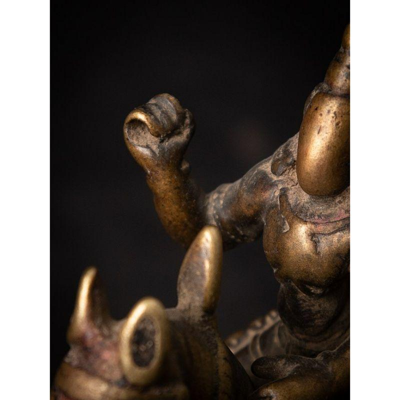 Antikes Bronzepferd mit Reiter aus Indien aus Indien im Angebot 11