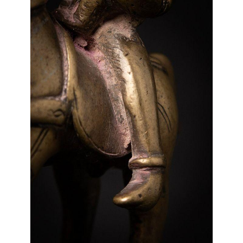 Antikes Bronzepferd mit Reiter aus Indien aus Indien im Angebot 14