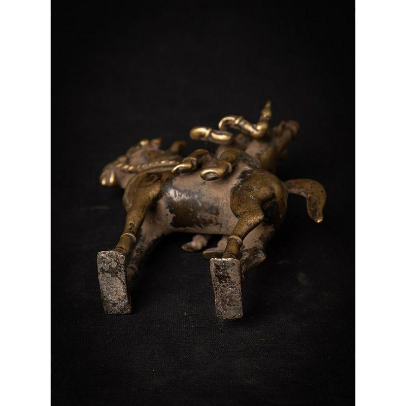Cheval en bronze antique avec cavalier de l'Inde de l'Inde en vente 14
