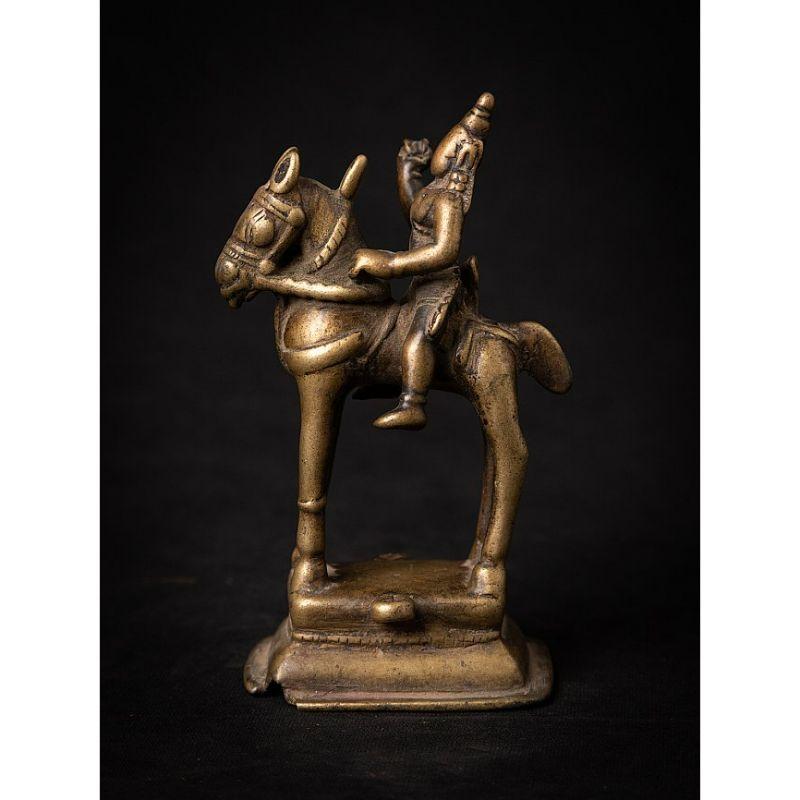 Indian Antique Bronze Horse with Rider from India from India For Sale