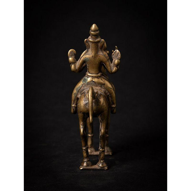 Cheval en bronze antique avec cavalier de l'Inde de l'Inde Bon état - En vente à DEVENTER, NL