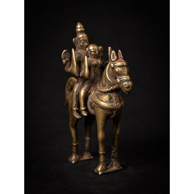 Antikes Bronzepferd mit Reiter aus Indien aus Indien aus Indien (Indisch) im Angebot