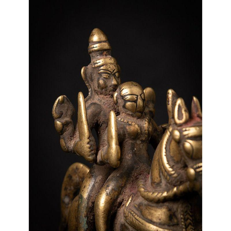 Cheval en bronze antique avec cavalier de l'Inde de l'Inde en vente 2