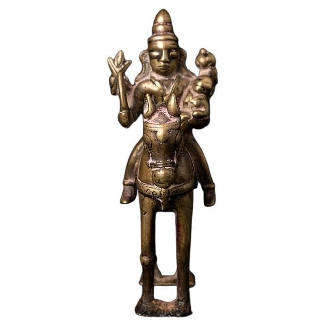 Antikes Bronzepferd mit Reiter aus Indien aus Indien