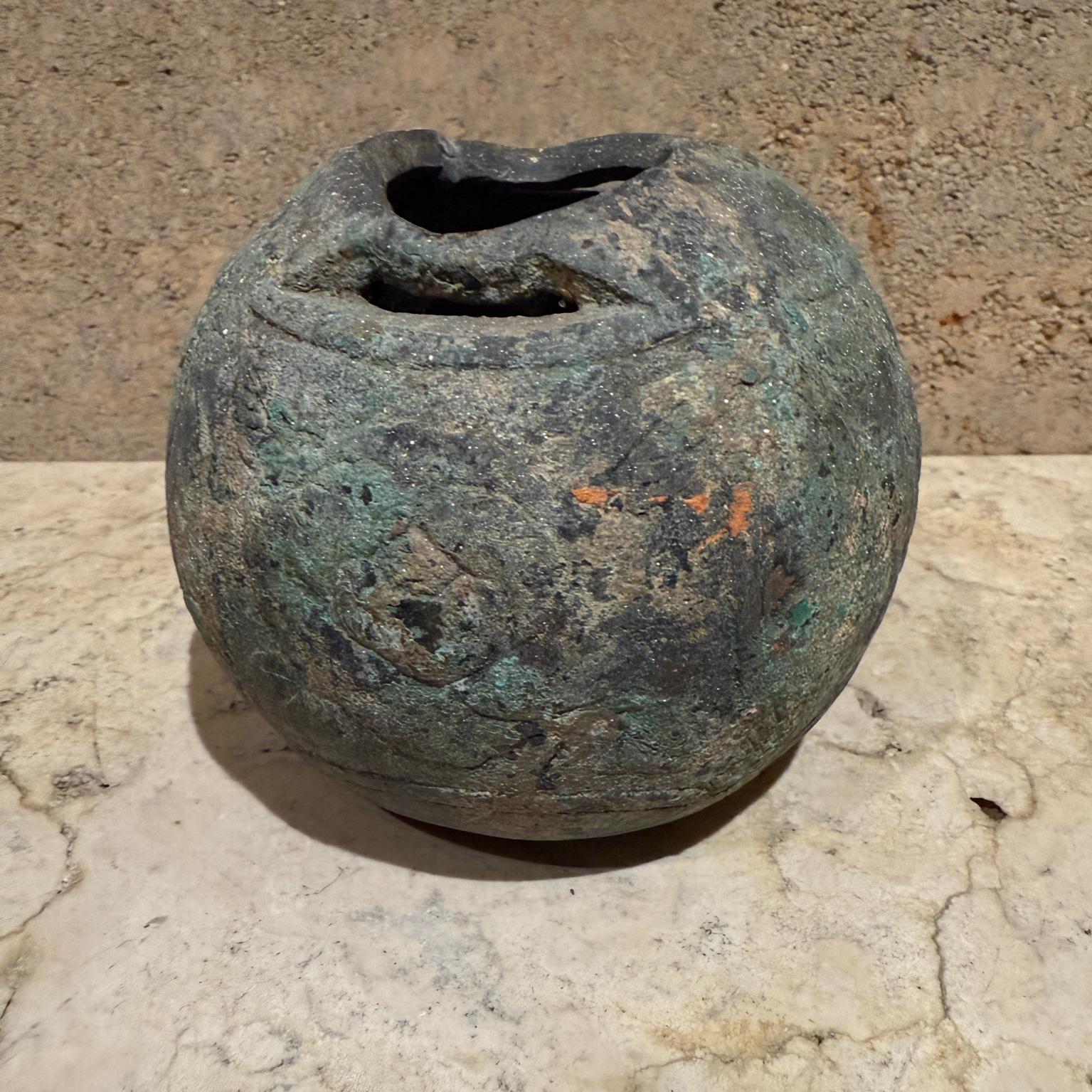 Japanese Antique Bronze Ikebana Vase Japan For Sale