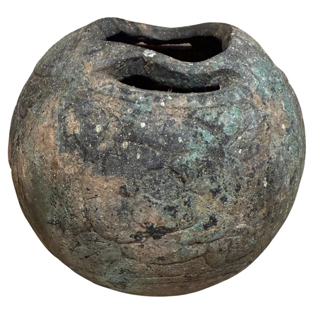 Antique Bronze Ikebana Vase Japan For Sale