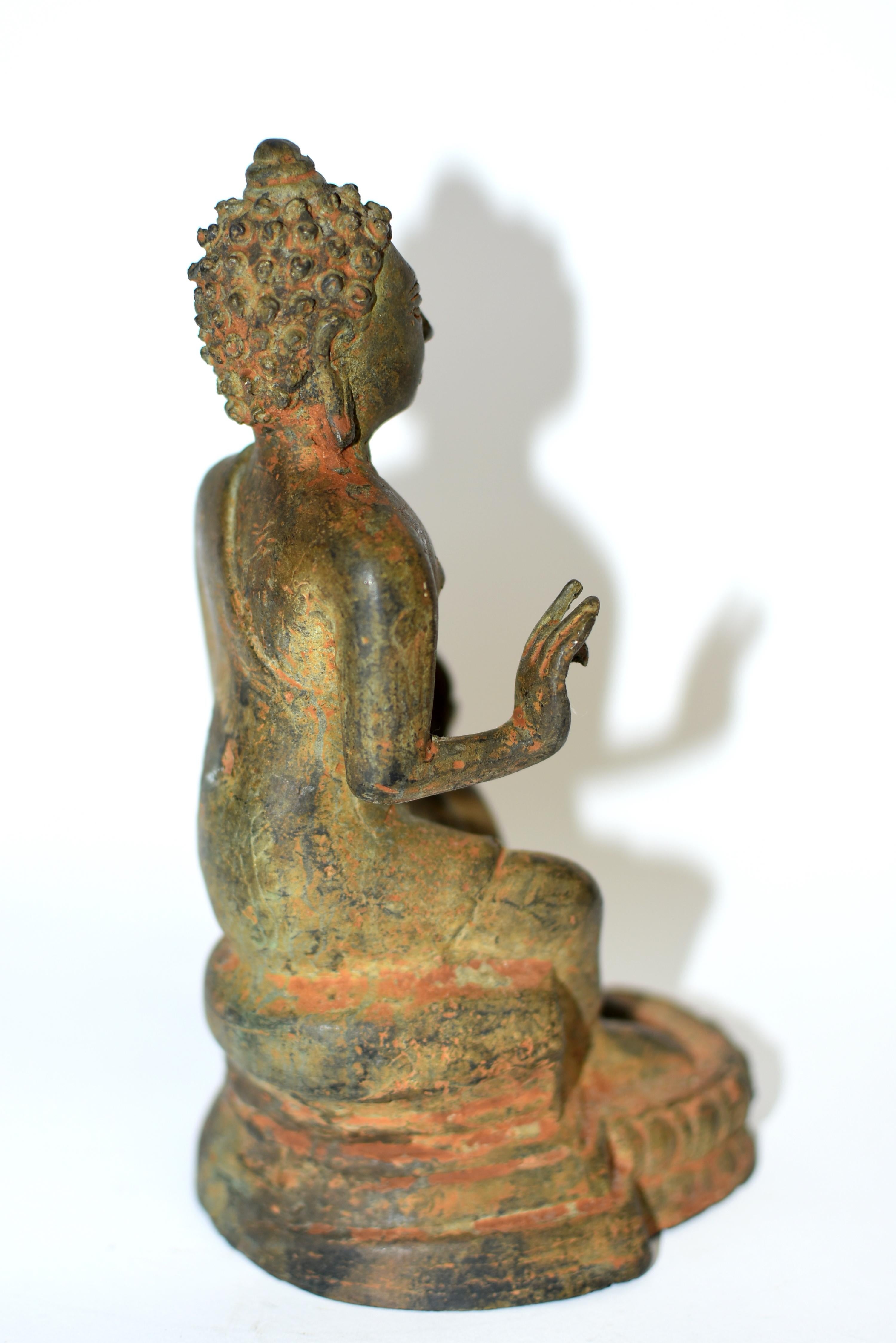 Antique Bronze Indian Buddha Statue 10