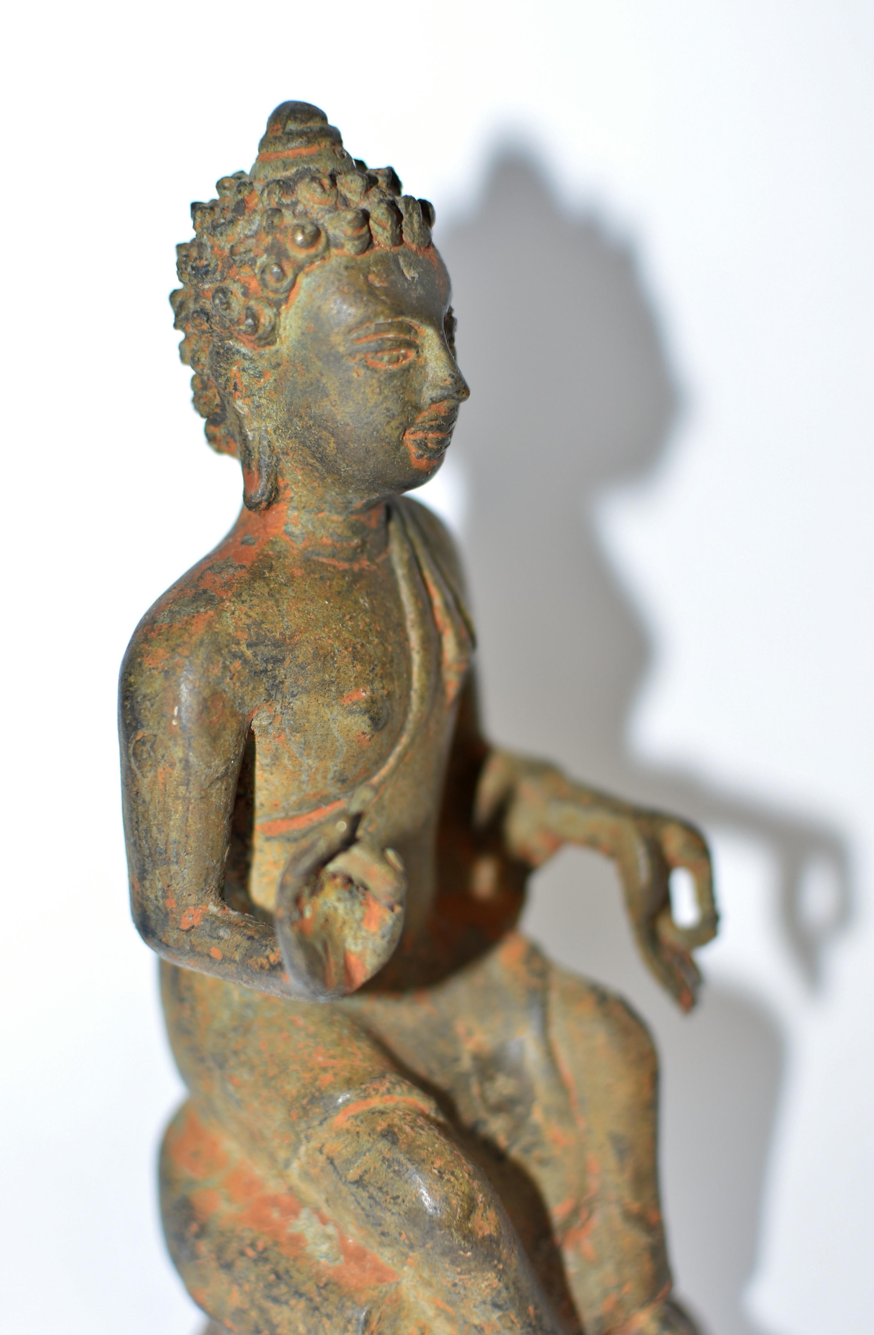 Antique Bronze Indian Buddha Statue 14