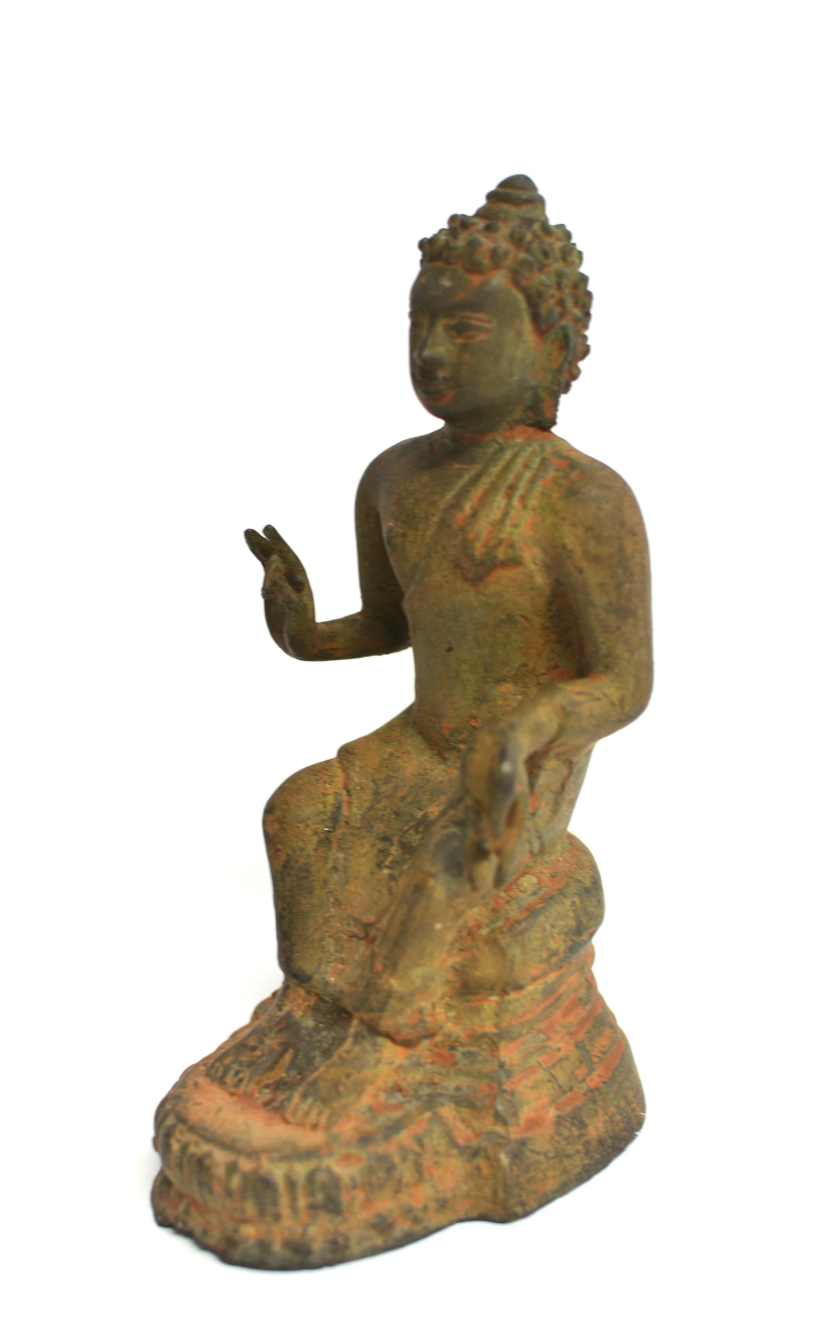 19th Century Antique Bronze Indian Buddha Statue