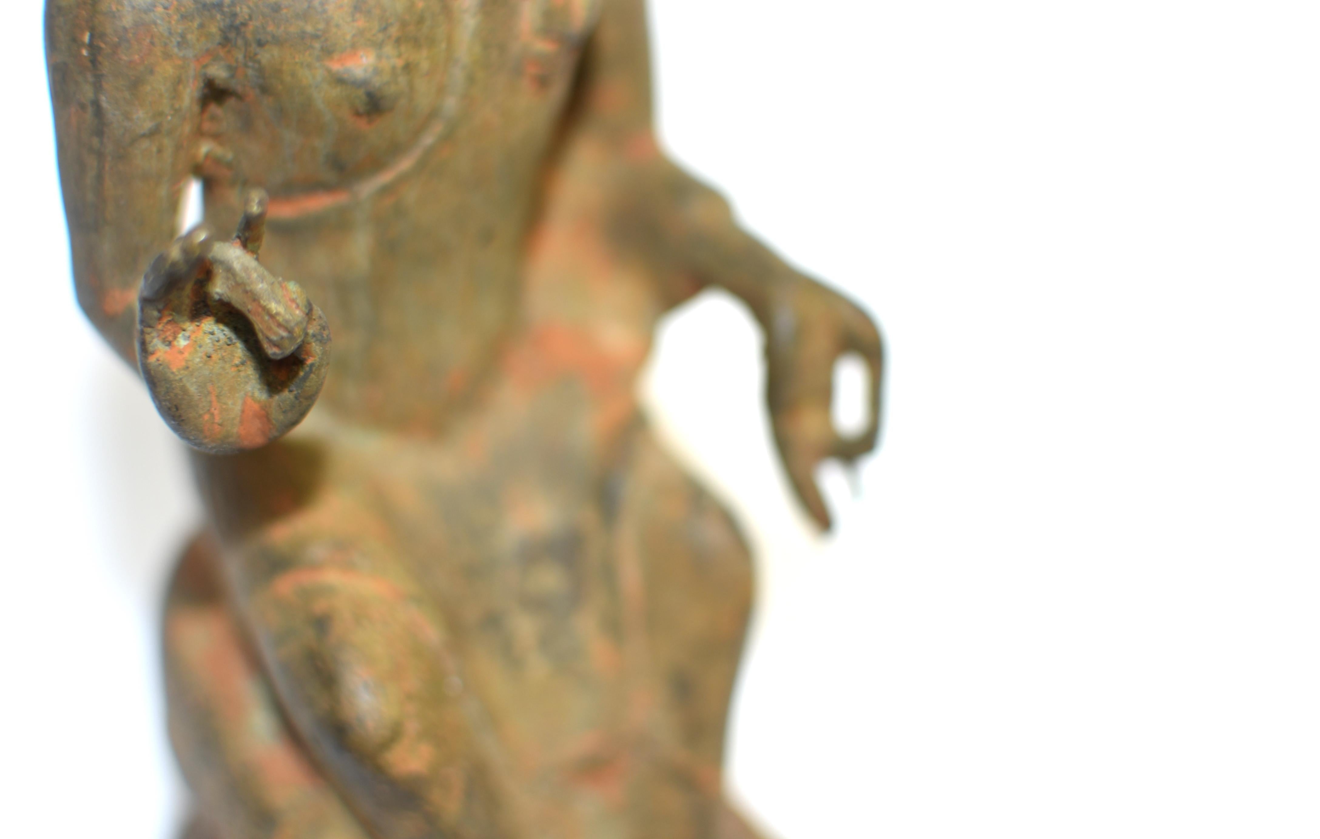 Antique Bronze Indian Buddha Statue 5