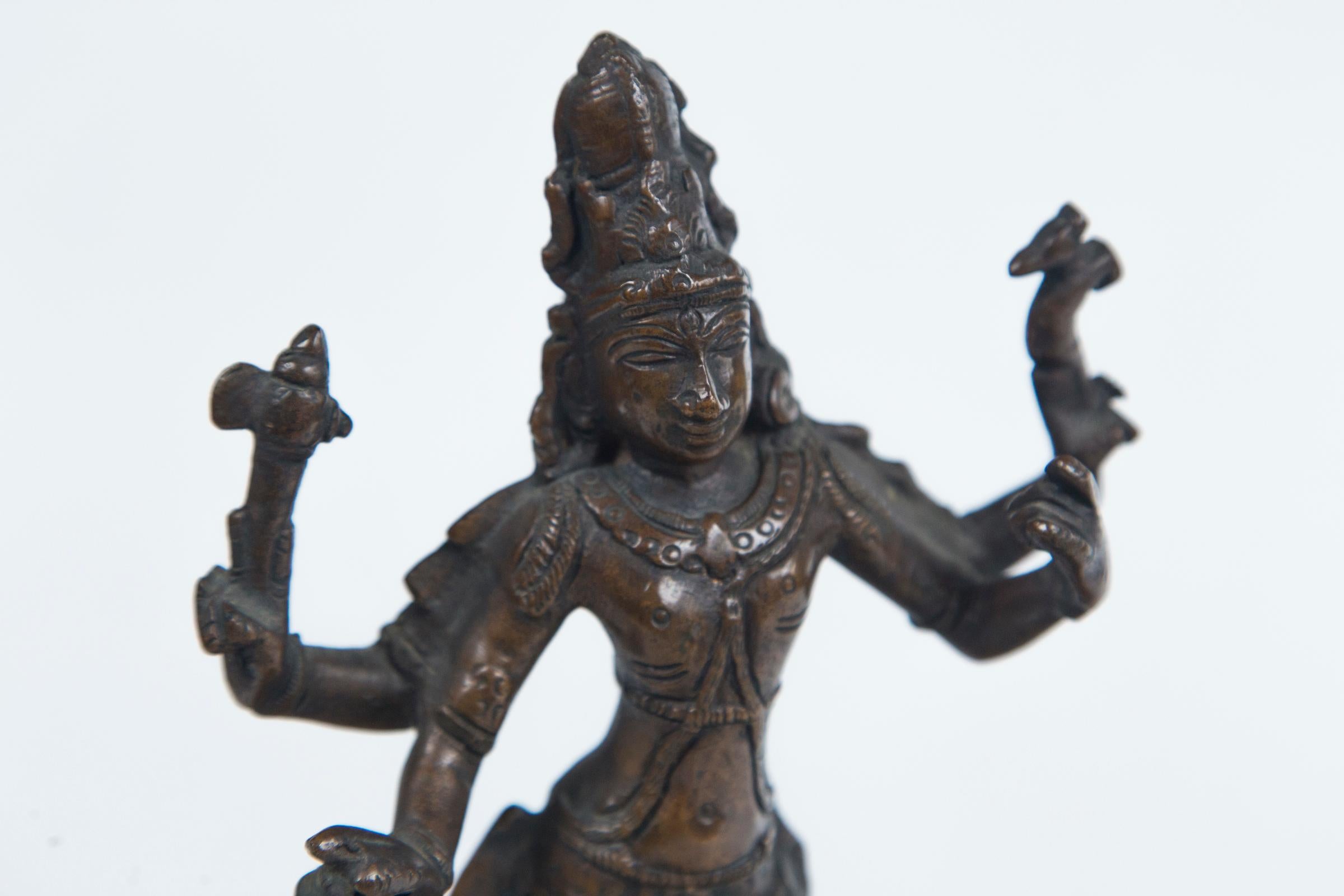 18th Century Antique Bronze Indian Figure of Shiva For Sale