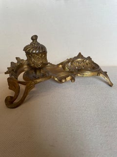 Antique Bronze Inkwell