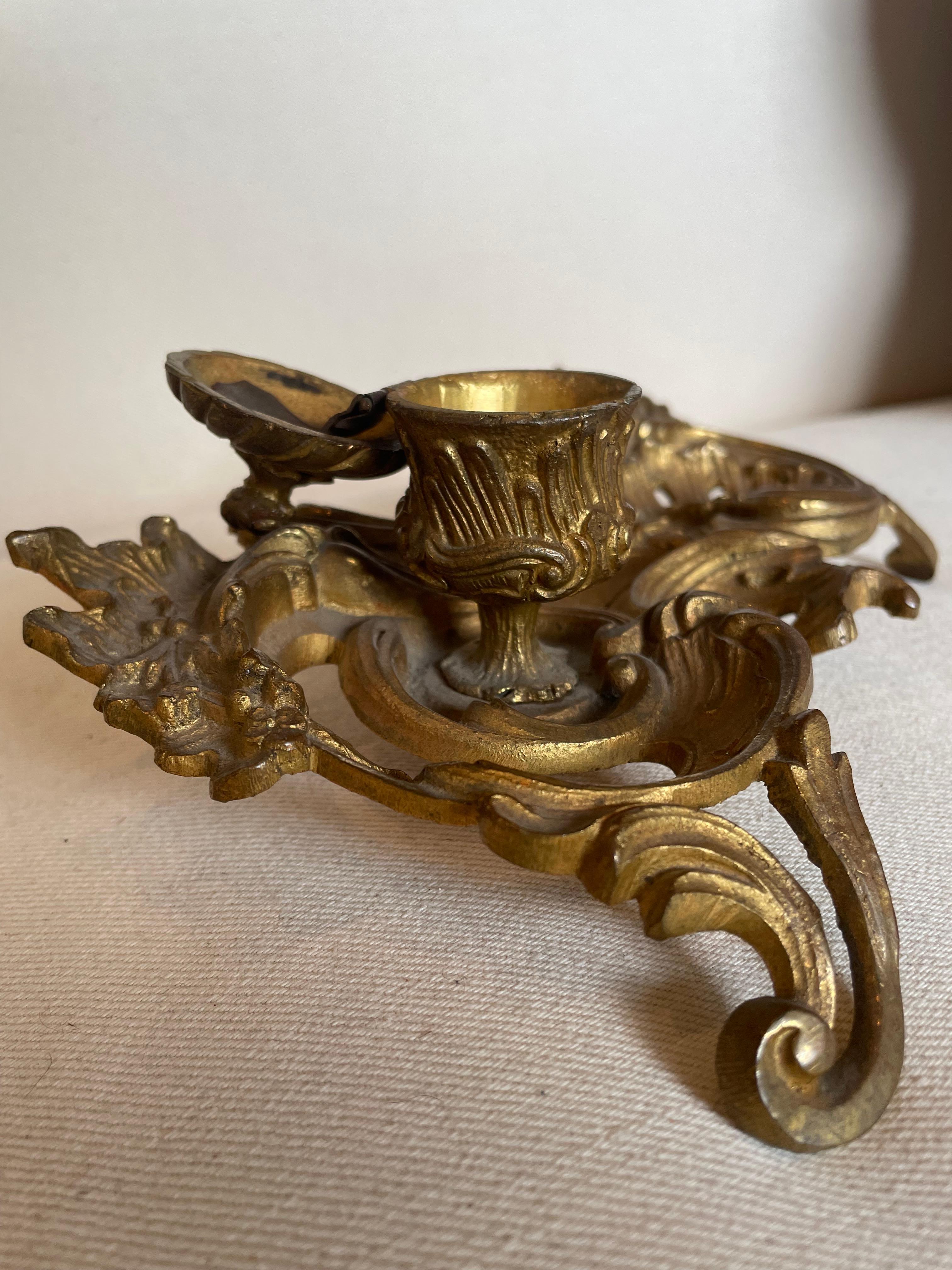Antique Bronze Inkwell For Sale 1