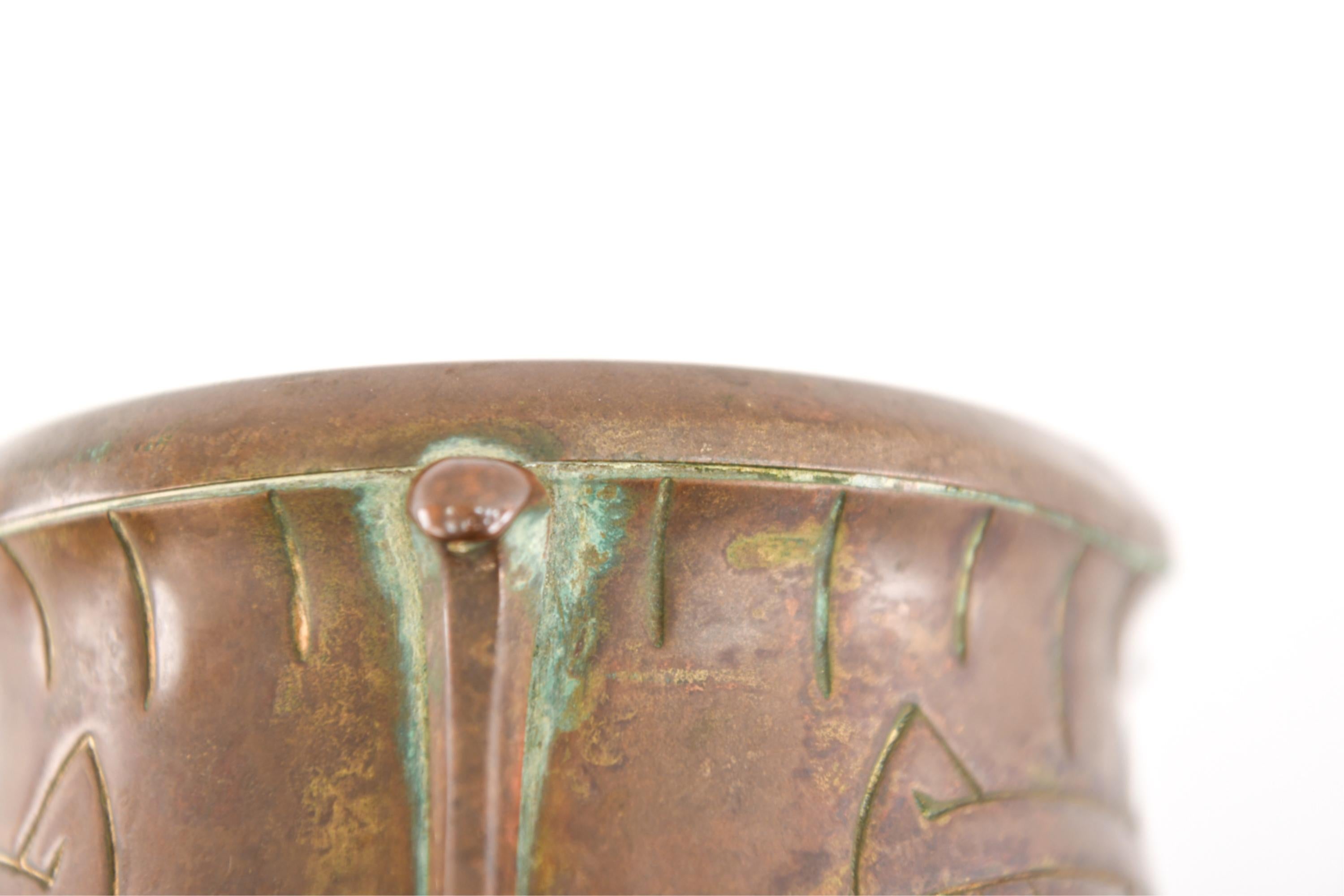 Antique Bronze Jugendstil Art Nouveau Style Vase 5