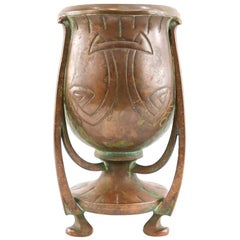 Antique Bronze Jugendstil Art Nouveau Style Vase