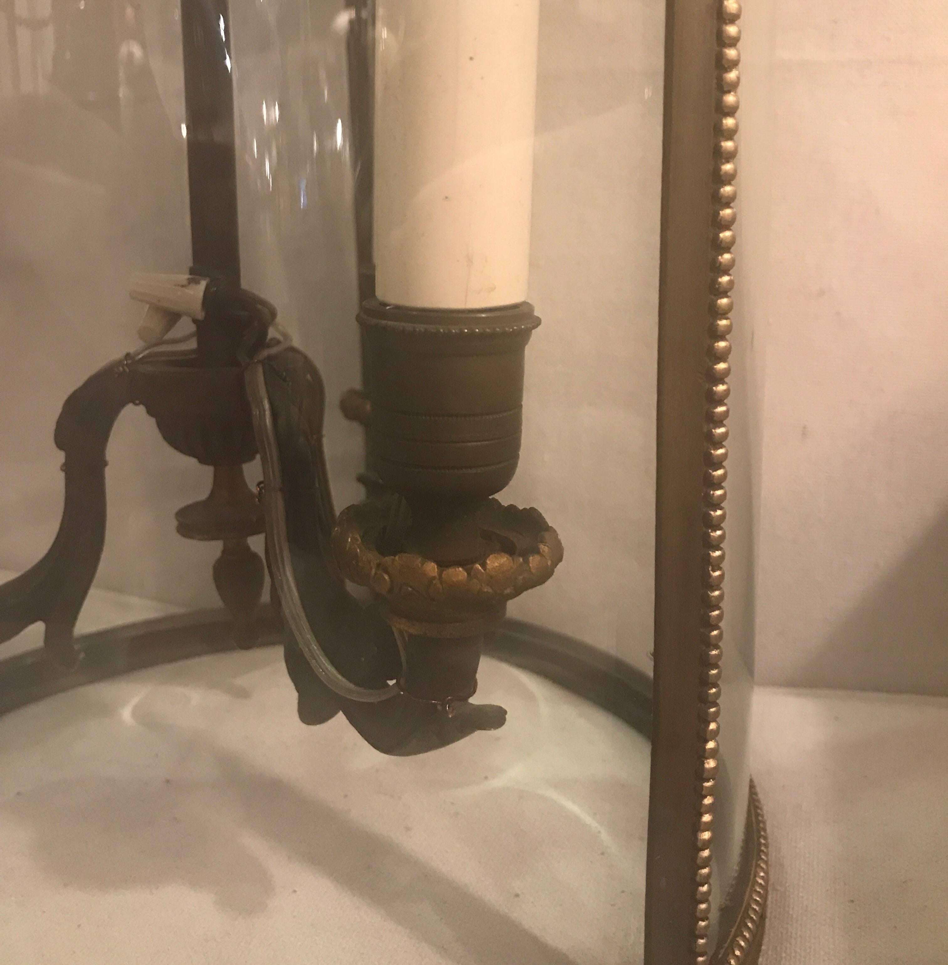 Patinated Antique Bronze Lantern Light Fixture