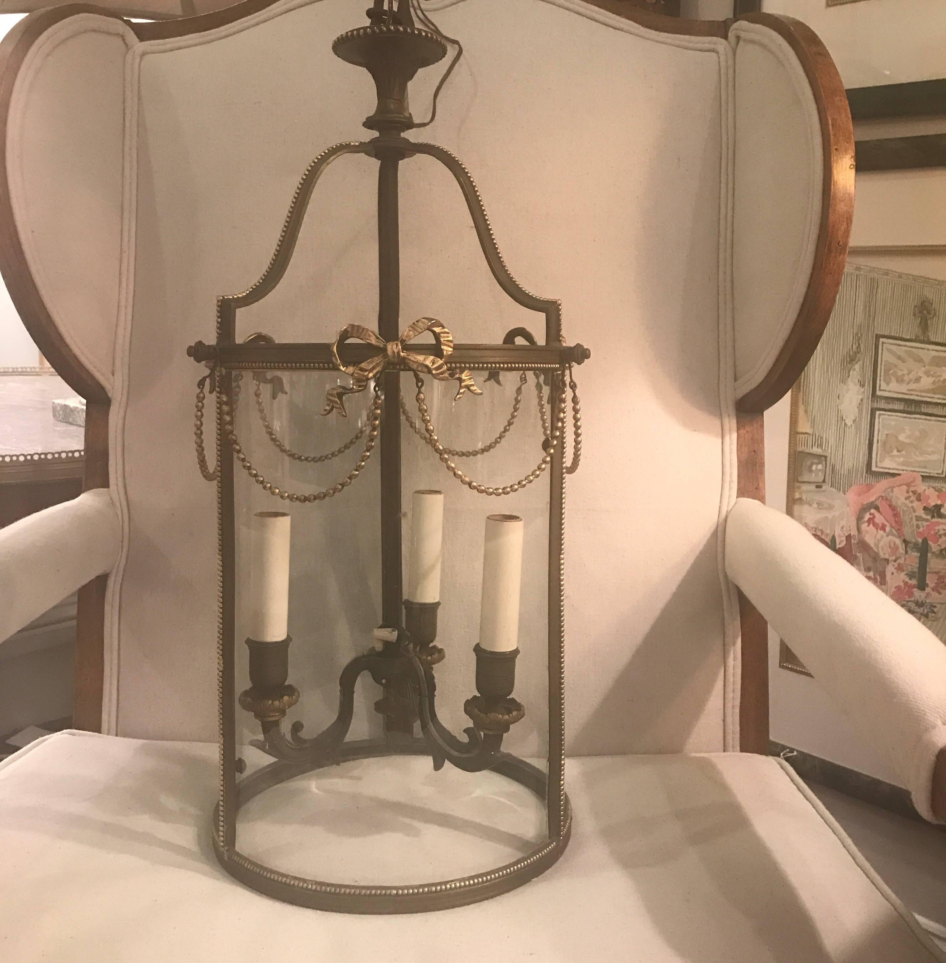Antique Bronze Lantern Light Fixture 2
